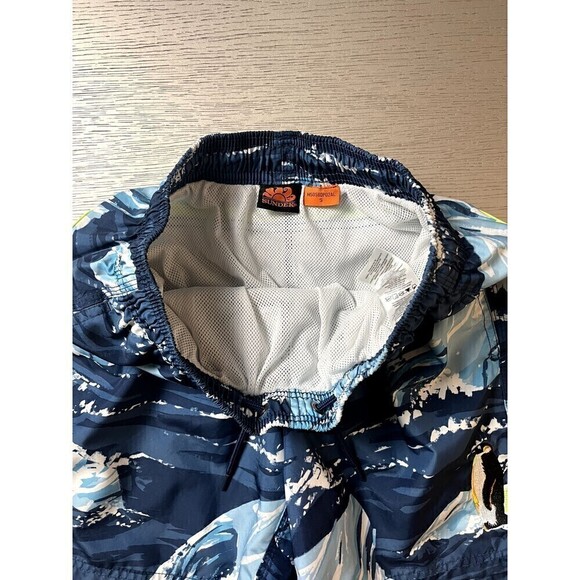 SUNDEK Iceberg Board Swim Trunks Blue w/Embroidered Penguin Men's Size Small New - Picture 4 of 9